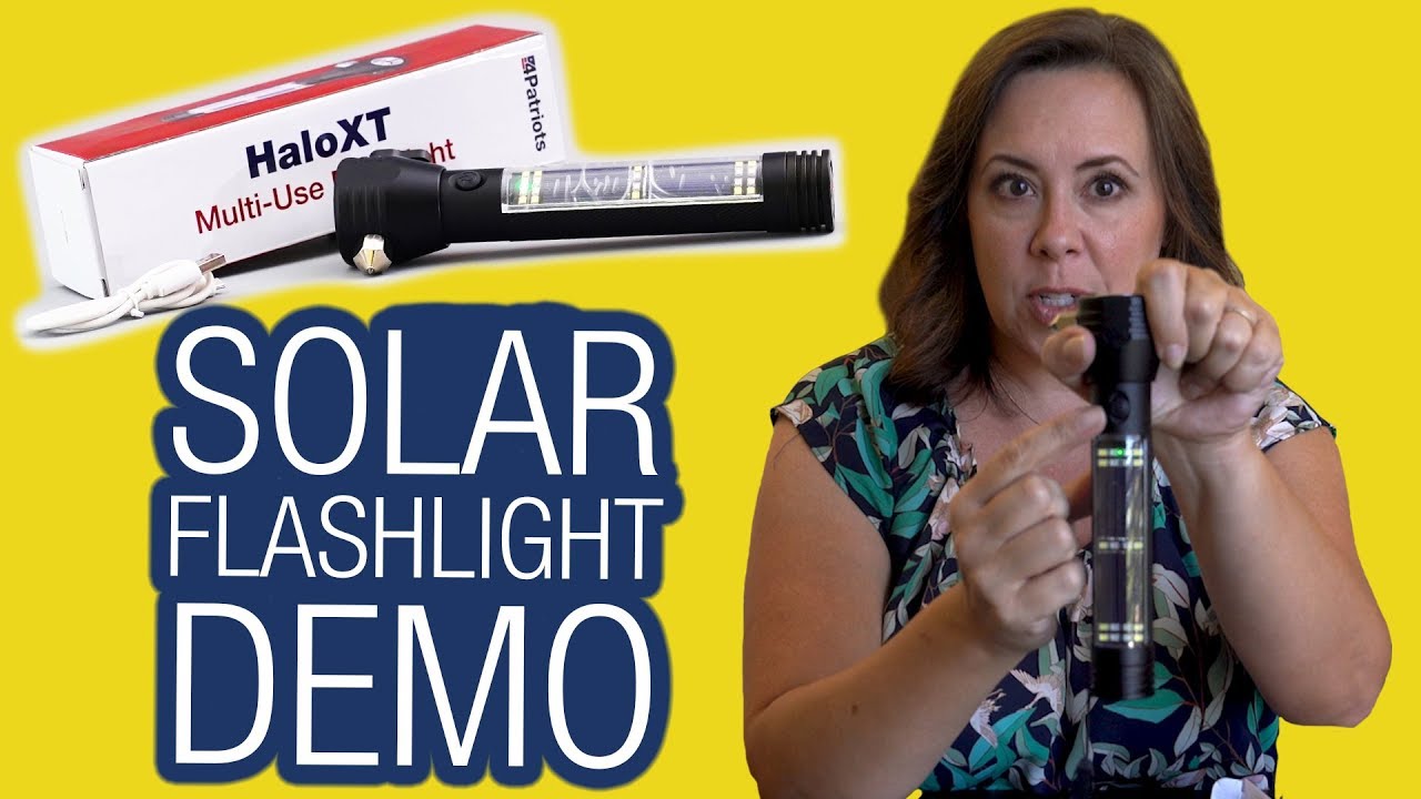 HaloXT Solar Charging Flashlight Demo