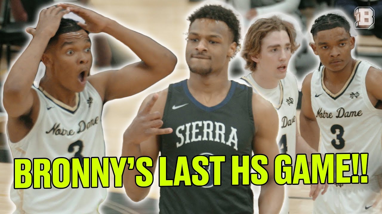 Bronny James' last high school game!! | Caleb Foster goes off for 28🔥| Notre Dame vs Sierra Canyon
