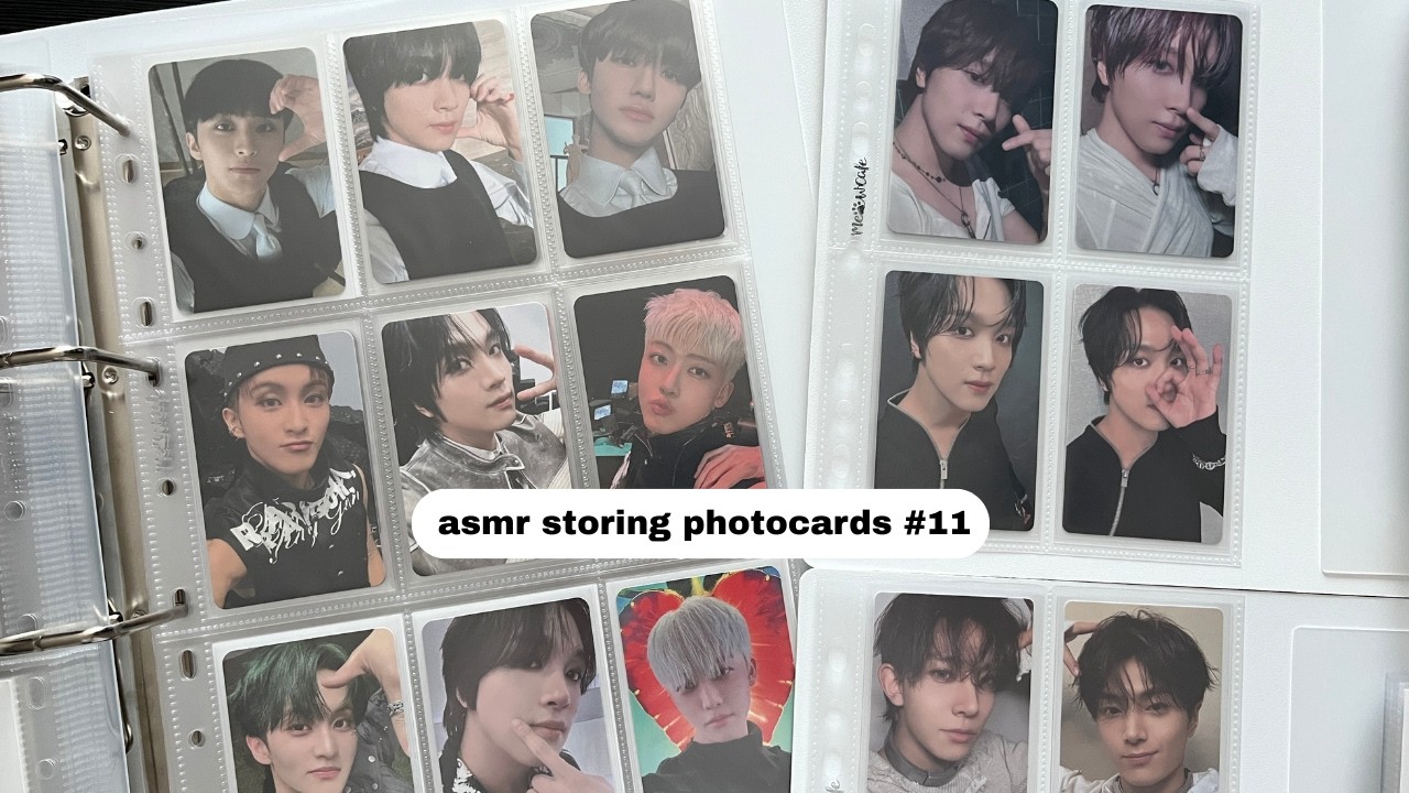 asmr storing photocards #11: nct, enhypen, haechan taste (no talking)