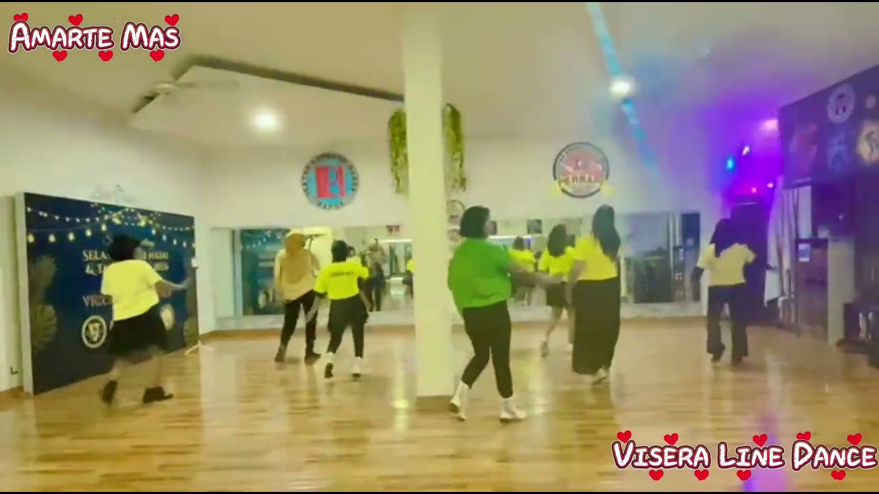 AMARTE MAS | LINE DANCE | Beginner | Asbarebare (INA) & Rini Hukom (INA) | Demo by Visera Line Dance