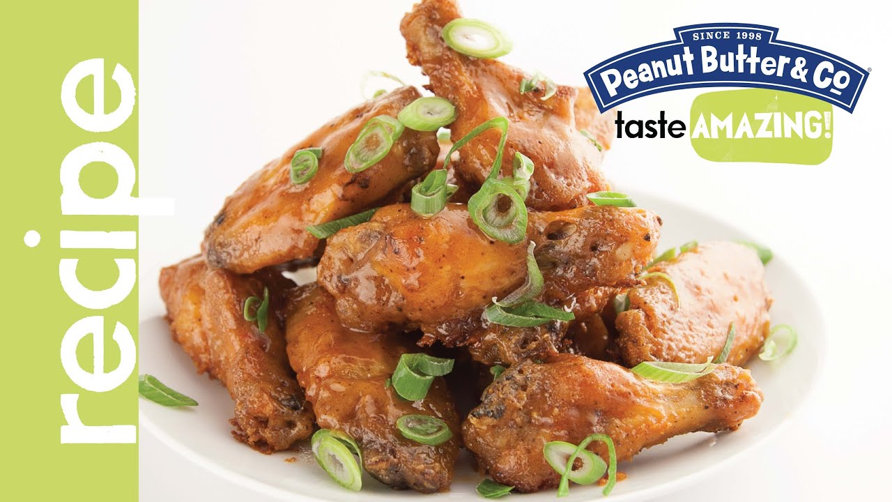 Sweet & Spicy Peanut Butter Chicken Wings recipe