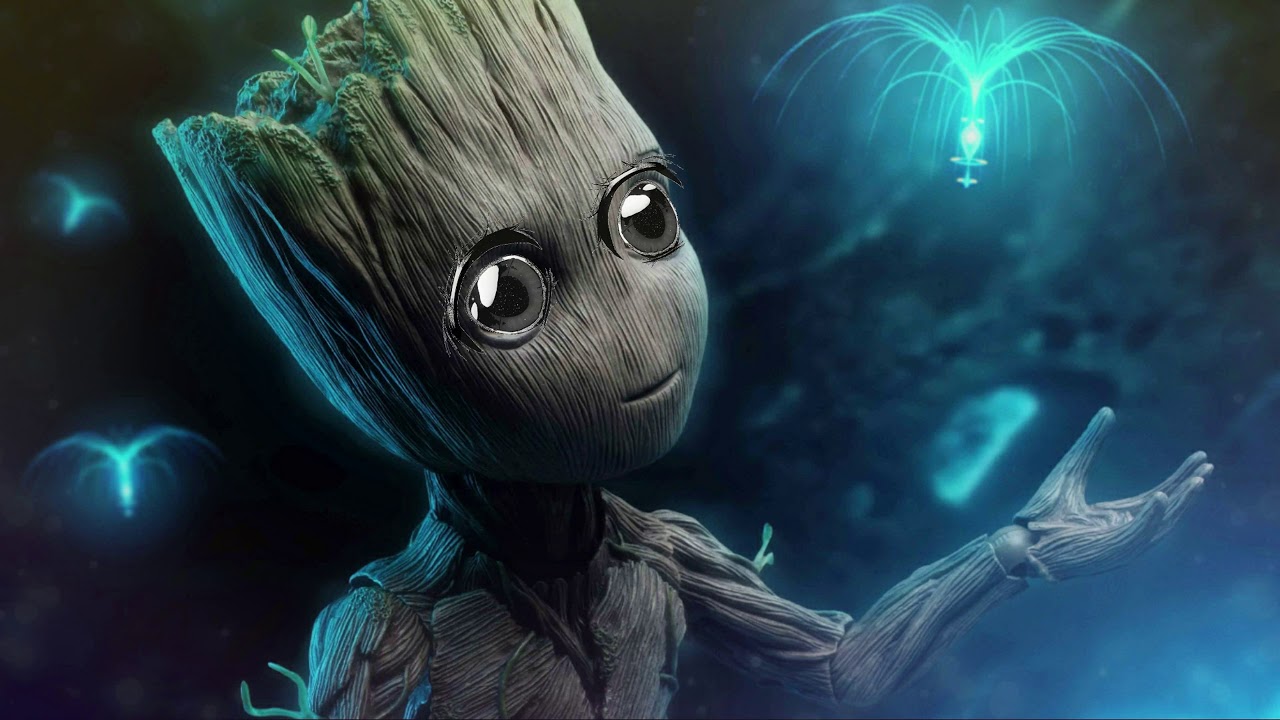 Free , Animated Wallpaper HD  baby groot, 4k, hd, superheroes