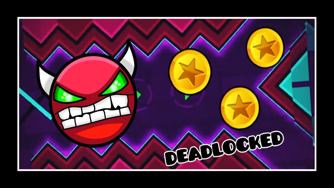 I FINNALY BEAT DEADLOCKED WITH ALL COINS (geometry dash)