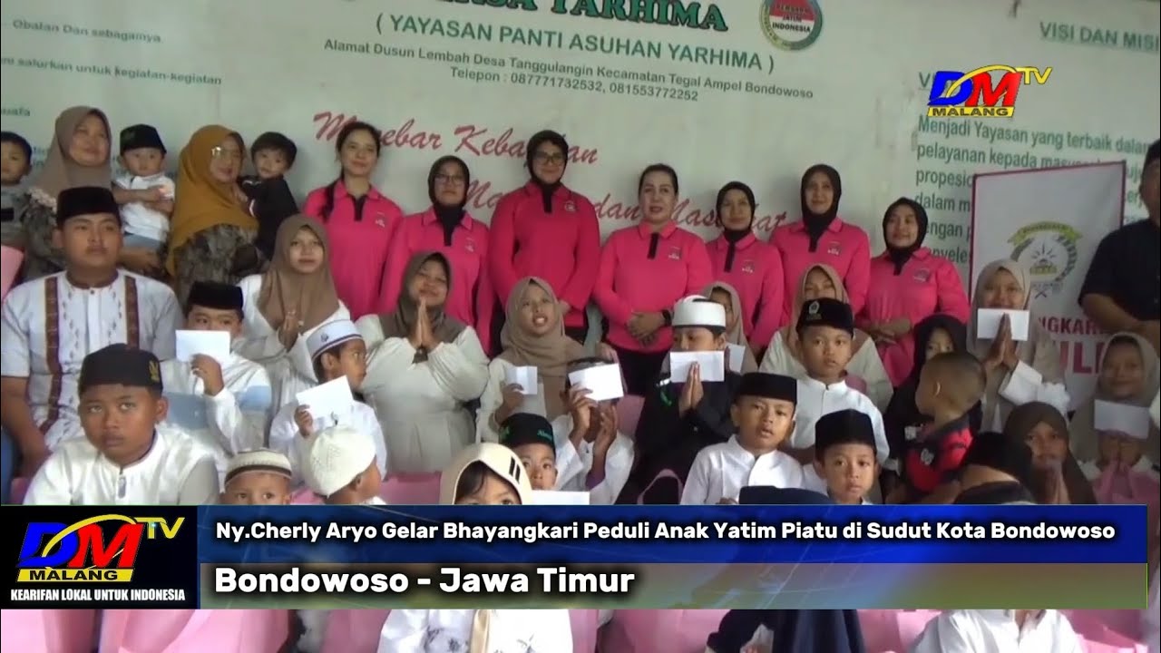 Ny.Cherly Aryo Gelar Bhayangkari Peduli Anak Yatim Piatu di Sudut Kota Bondowoso