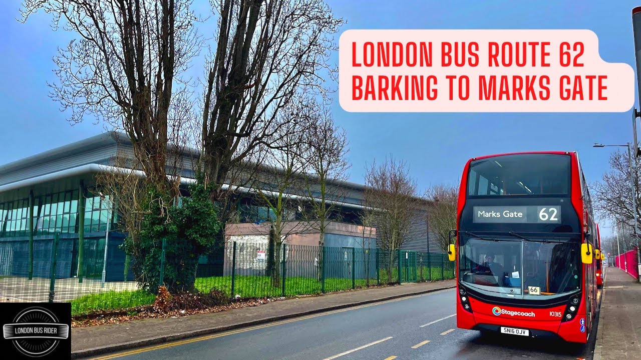 Foggy Cold LONDON BUS 62 Ride Barking to Marks Gate Join me on board