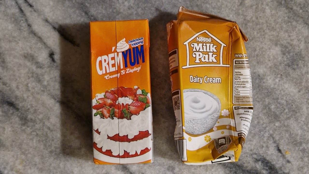 Dairy Cream Review l Difference between Creams l Dairy Cream and Cream made with Vegetable Fat