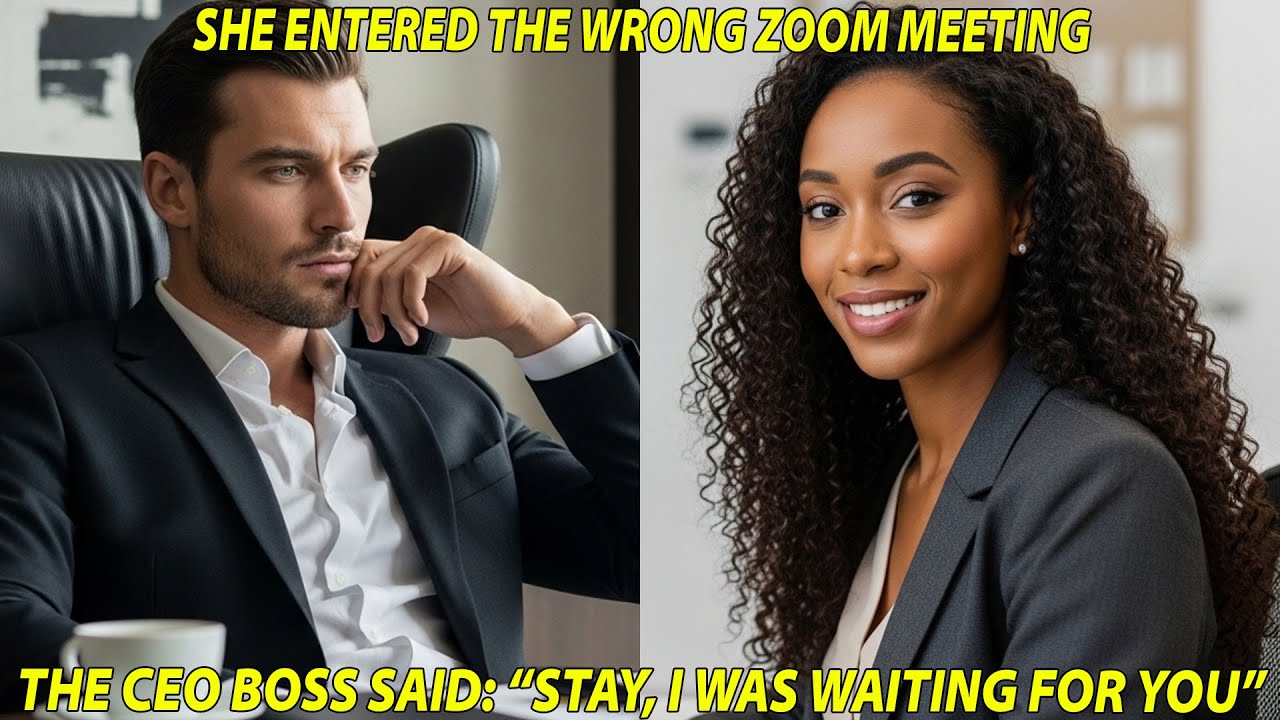 She Entered the Wrong Zoom Meeting — The CEO Boss Said: “Stay, I Was Waiting for You”
