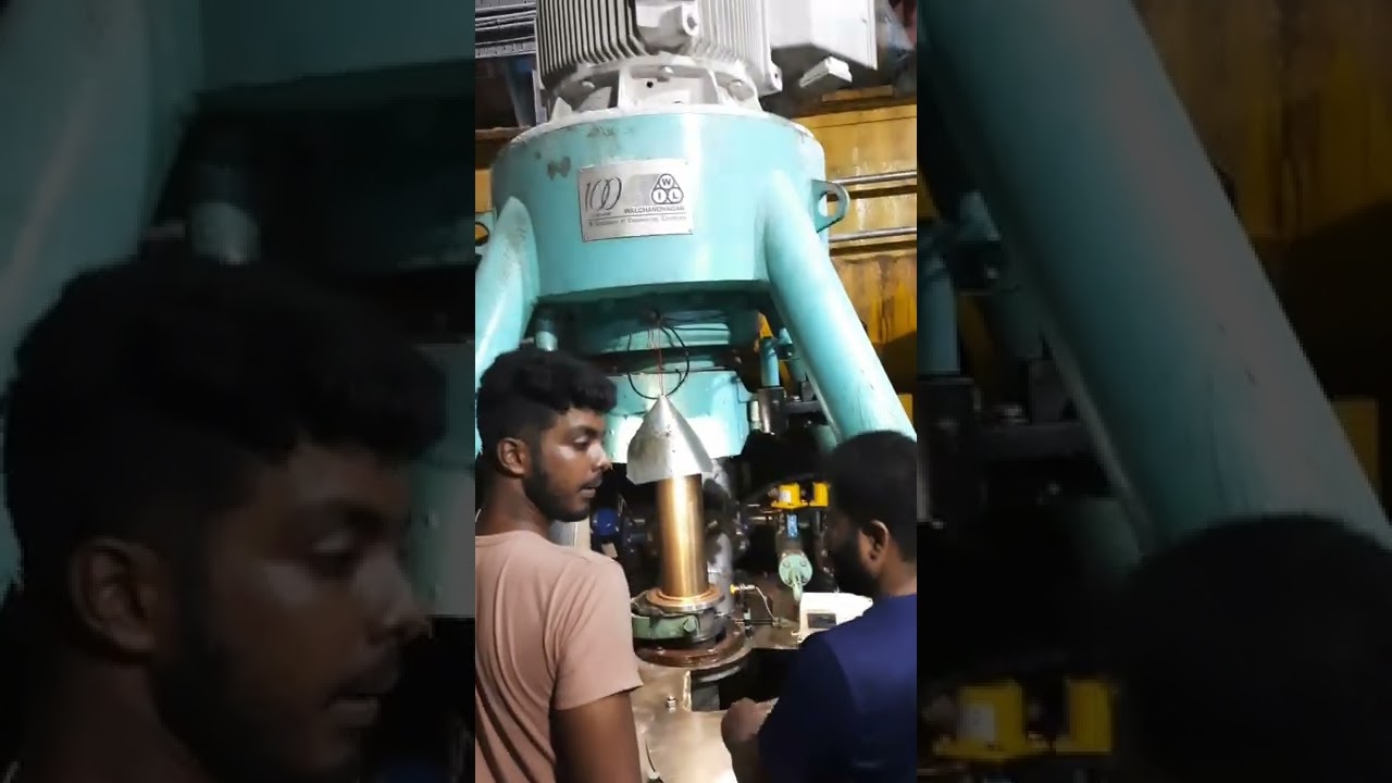 Batch type centrifugal machine, trial is given after maintenance.@thirdeye8795
