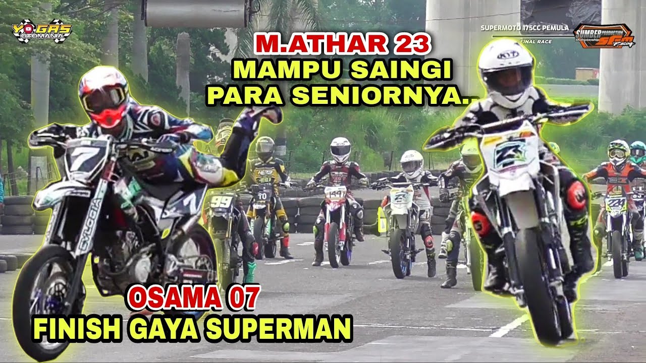 LAGI-LAGI BOCAH AJAIB VIRAL M.ATHAR 23 TANDINGI PARA SENIORNYA DI SUPERMOTO 175CC PEMULA