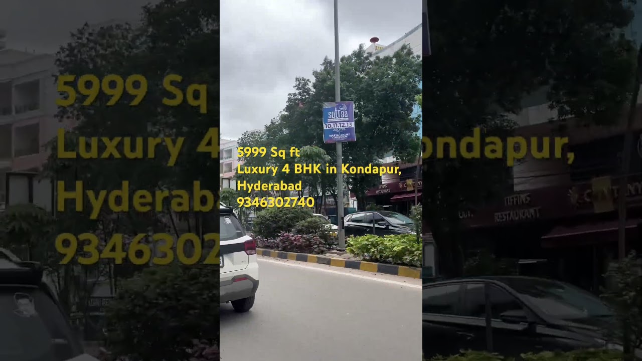 Luxury 4 BHK, 5999 Sq ft for sale in Kondapur, Hyderabad