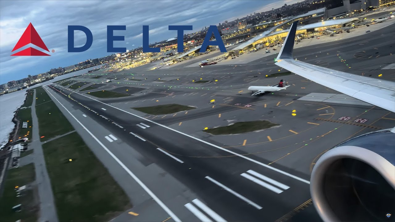 Full Power Takeoff from LGA on a Delta Air Lines Boeing 737-900