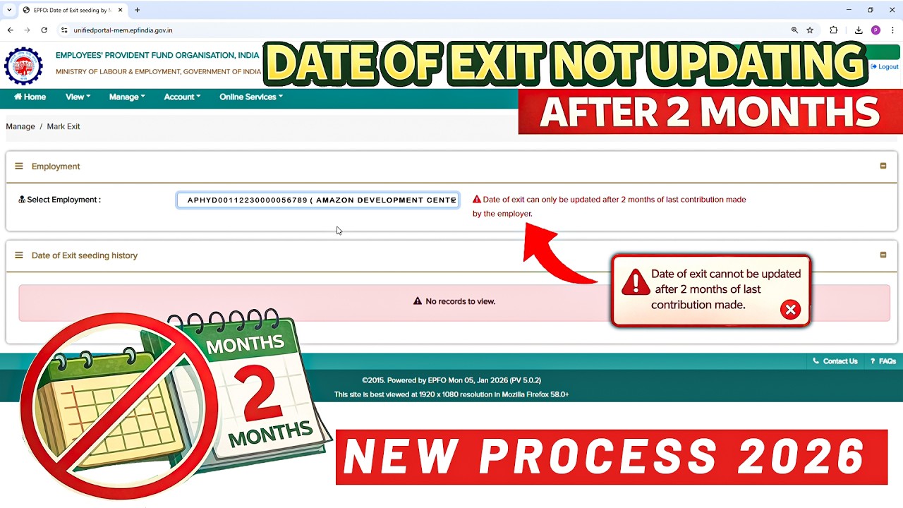 PF Date of Exit Not Updating After Resignation? Real Reason!
