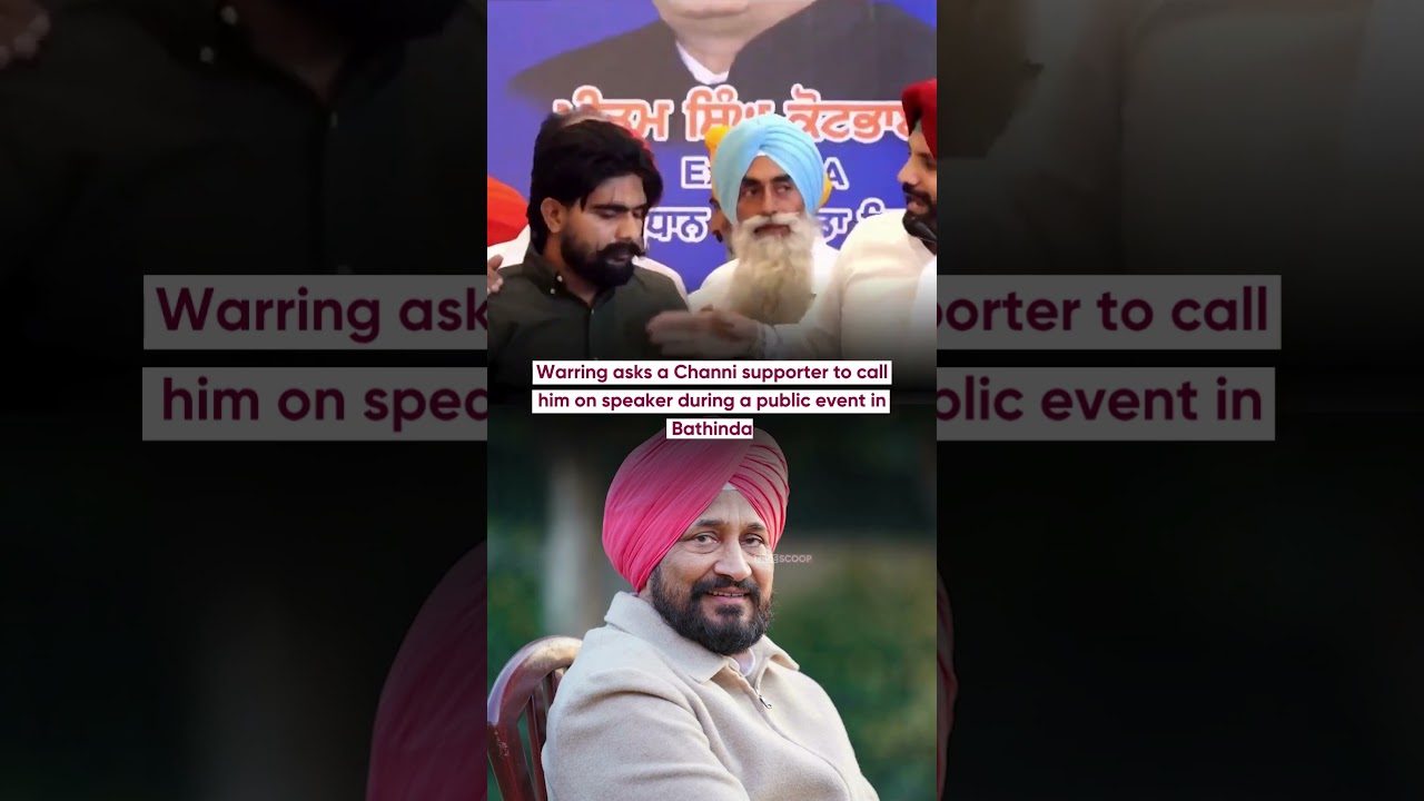 Warring asks a Channi supporter to call him on speaker during a public event in Bathinda