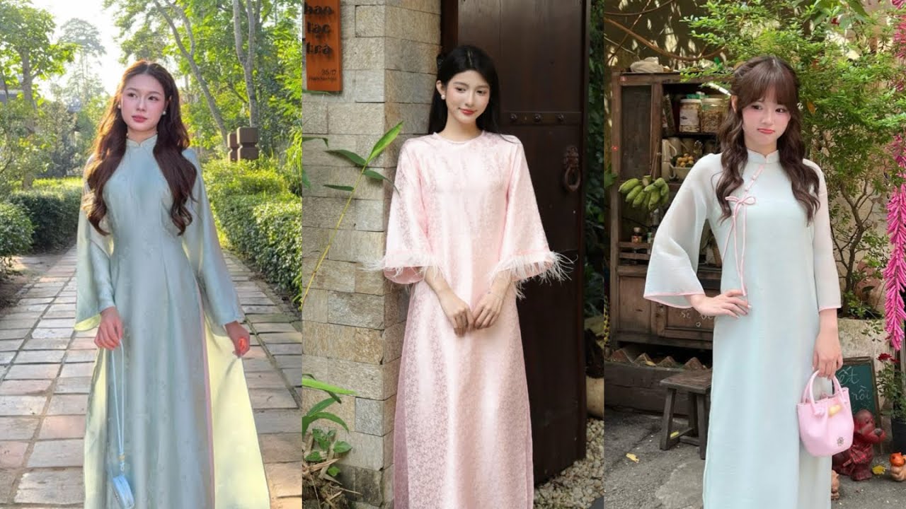 Tổng Hợp STYLE - OUTFIT ( áo dài )của các idol tiktok 9 || Hải Yến -ya