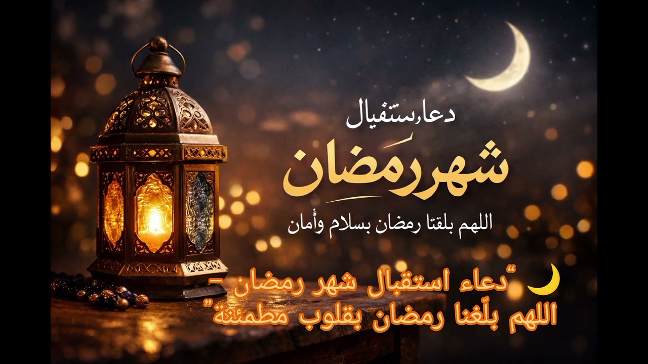 دعاء استقبال شهر رمضان | اللهم بلّغنا رمضان بسلام 🤲🌙