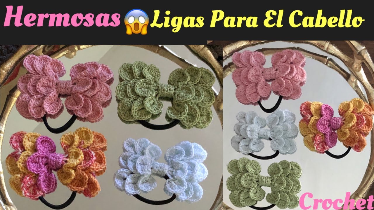 😱Ligas Para El Cabello Tejidas En Crochet *Paso a Paso*