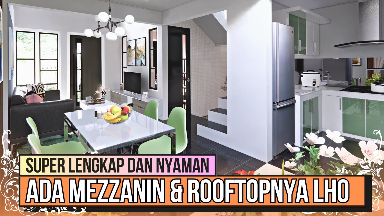 Cakepnya Kebangetan: Kembalinya Rumah di lahan melebar Pakai Mezanin dan Rooftop yg nyaman