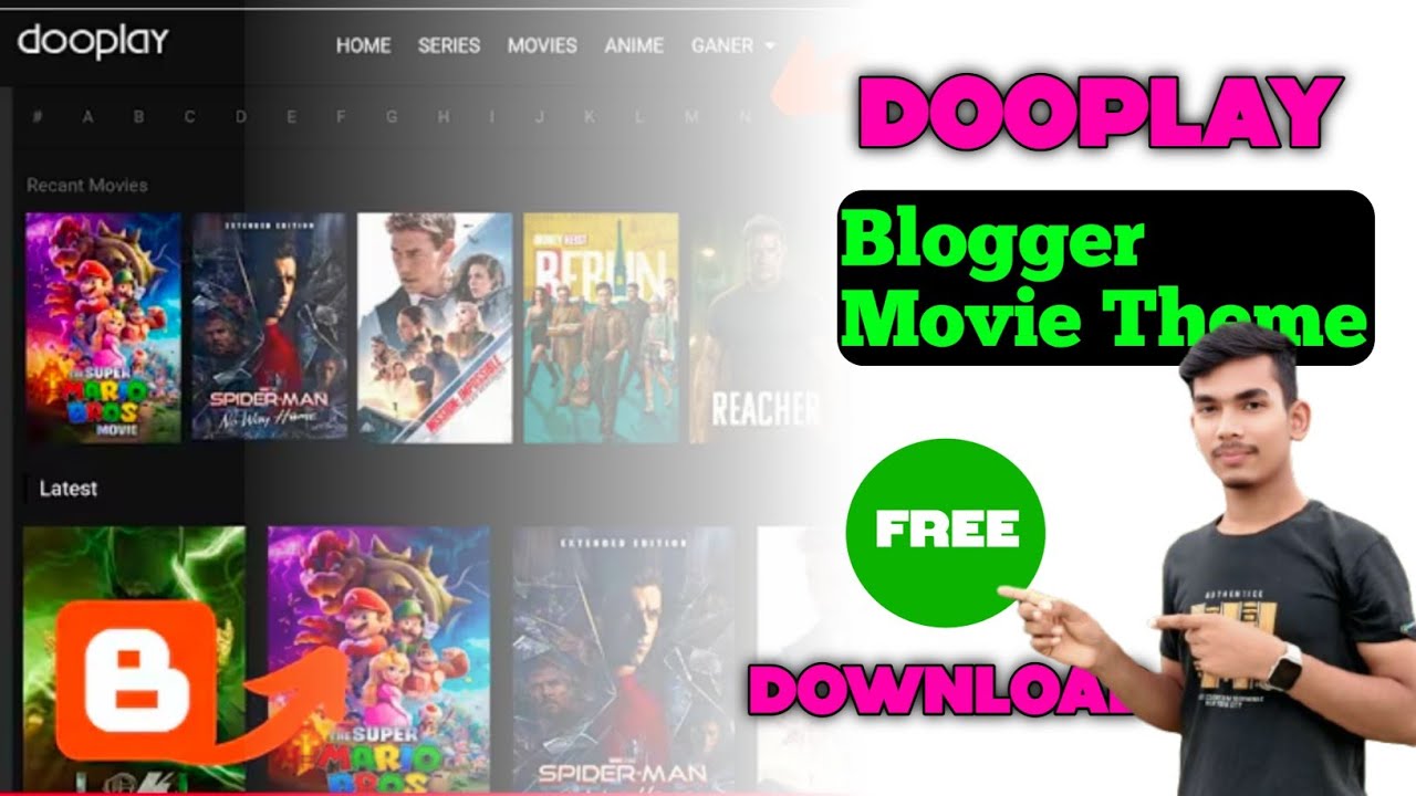 Dooplay blogger Movie Theme website 2025 | create blogger movie website | Dooplay Theme 2.2.5