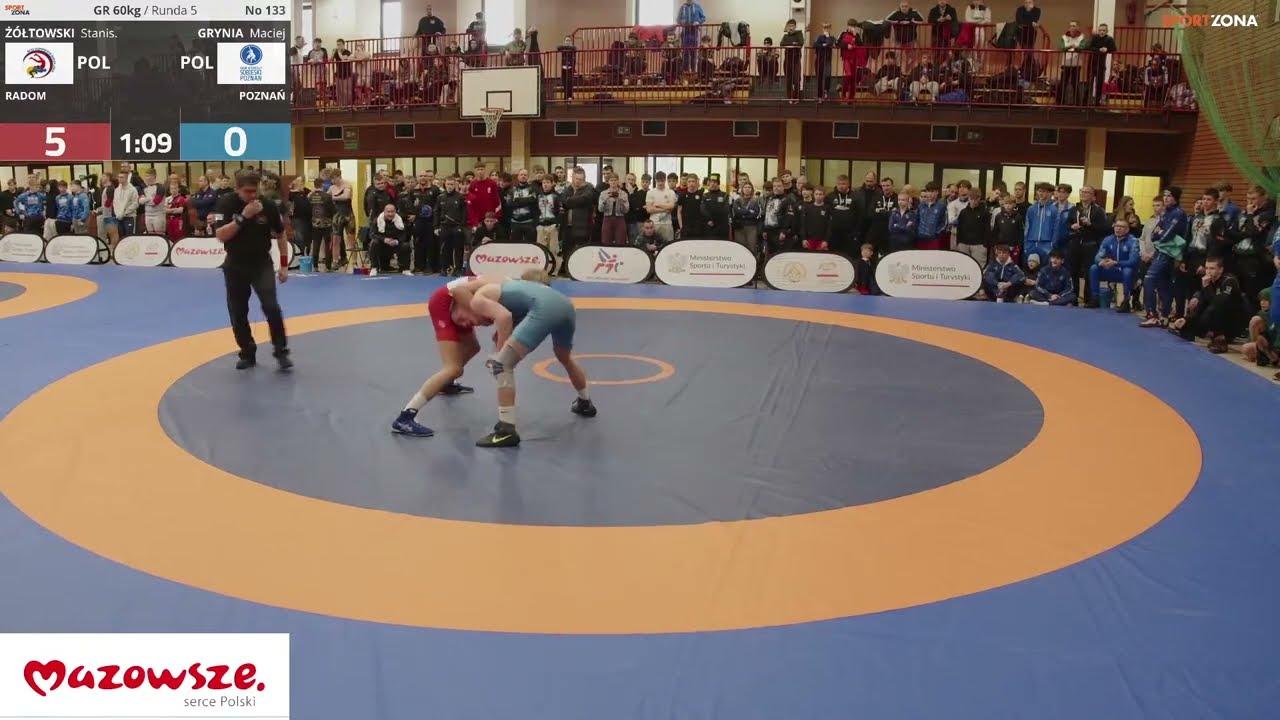 ZAPASY - (M3) I Puchar Polski U17 styl klasyczny - Warszawa 2026. Mata 3. Dzień 2.