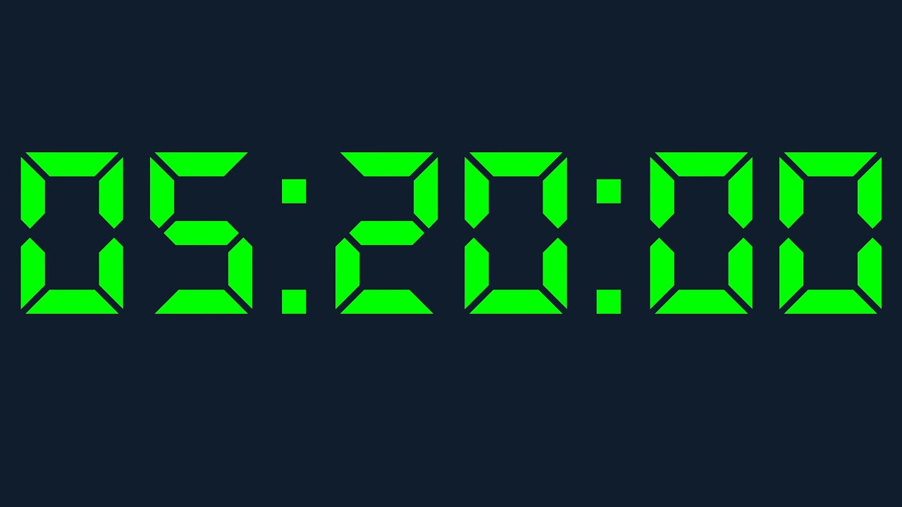 5 hour 20 minutes Timer Digital Countdown Digital