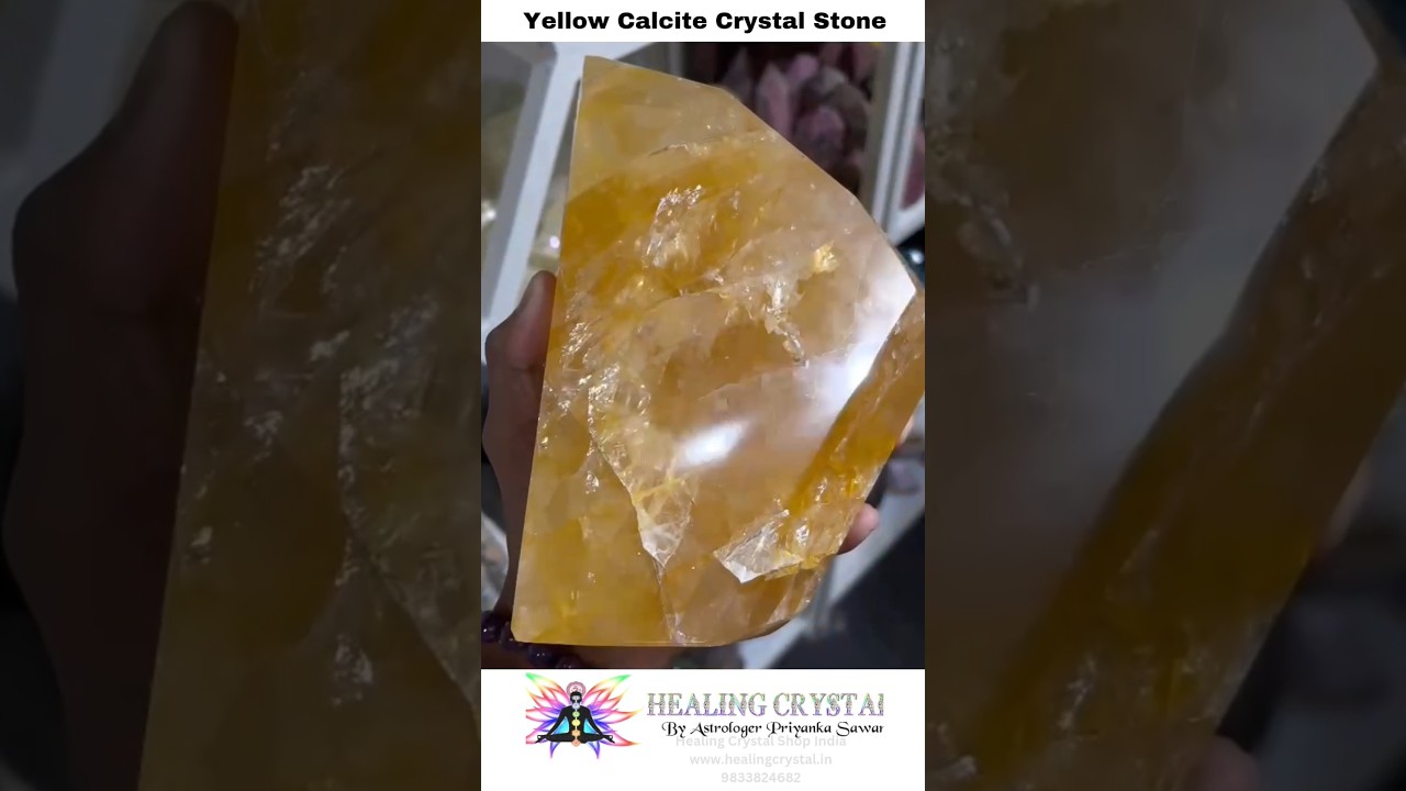 Yellow calcite crystal stone | Healing Crystal Shop India Mumbai | (+91)9833824682