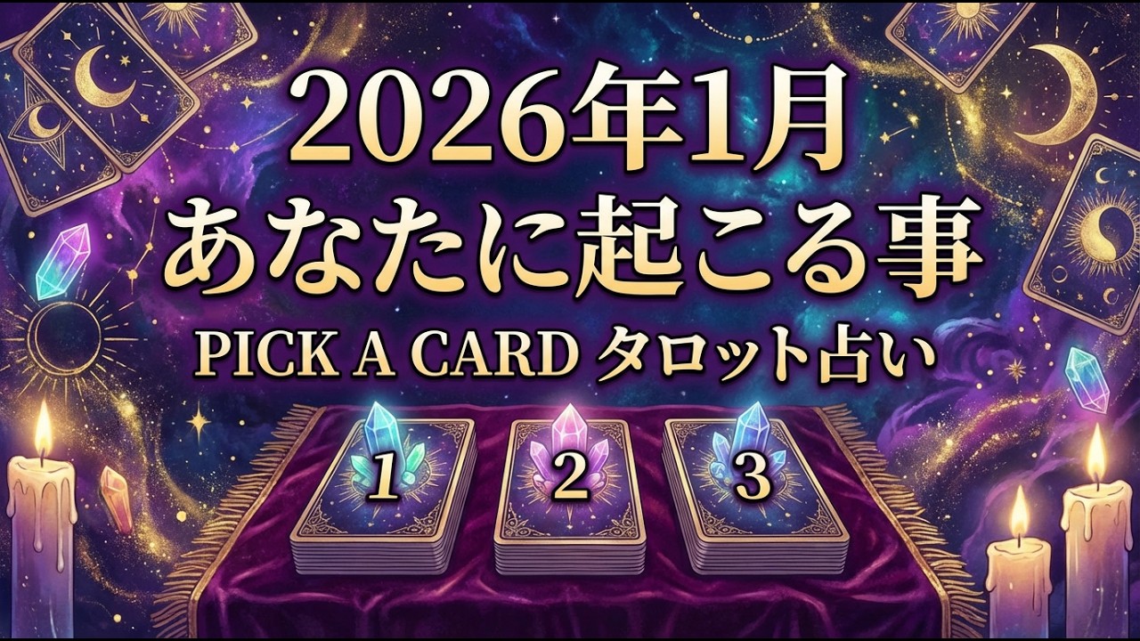 【㊗️神回あり🎉】2026年1月あなたに起こる事🎉個人鑑定級タロット占い🔮✨