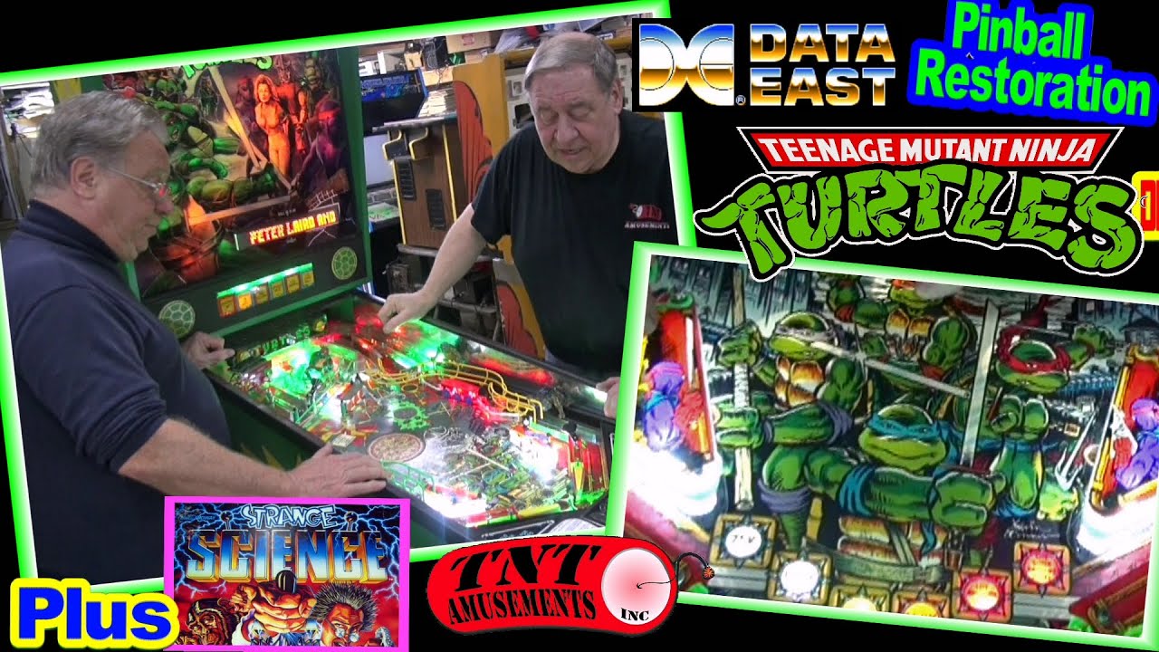 #1559 Data East TEENAGE MUTANT NINJA TURTLES Pinball Machine Restoration--TNT Amusements