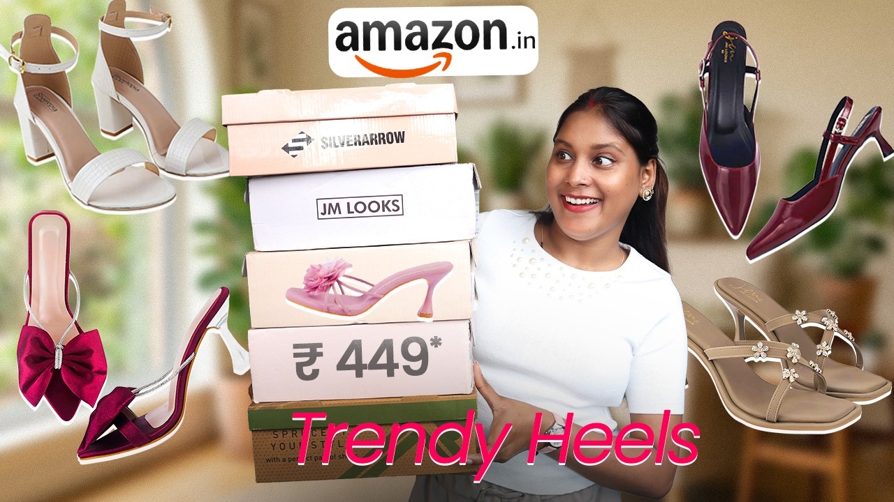Amazon Footwear Haul Rs.449🩰 Office wear Heels | Comfy & Minimal Flats #budgetfinds #officewear #fyp
