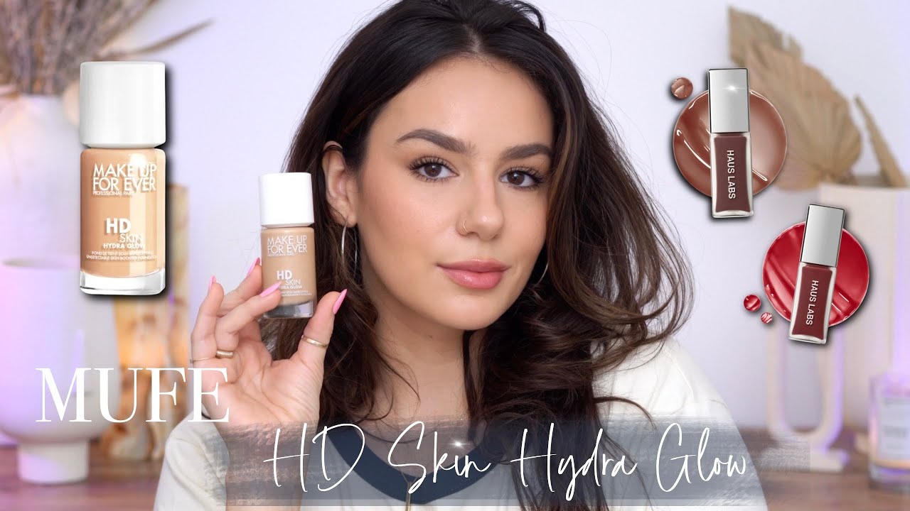 MAKE UP FOR EVER: HD SKIN GLOW FOUNDATION- Full Day Wear Test + HAUS LABS Lip Glaze || Tania B Wells