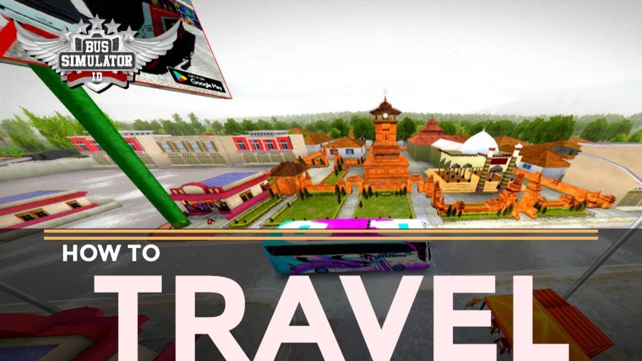 2023 Indonesian Bus Simulator Full Traffic Driving Hill road Offload 