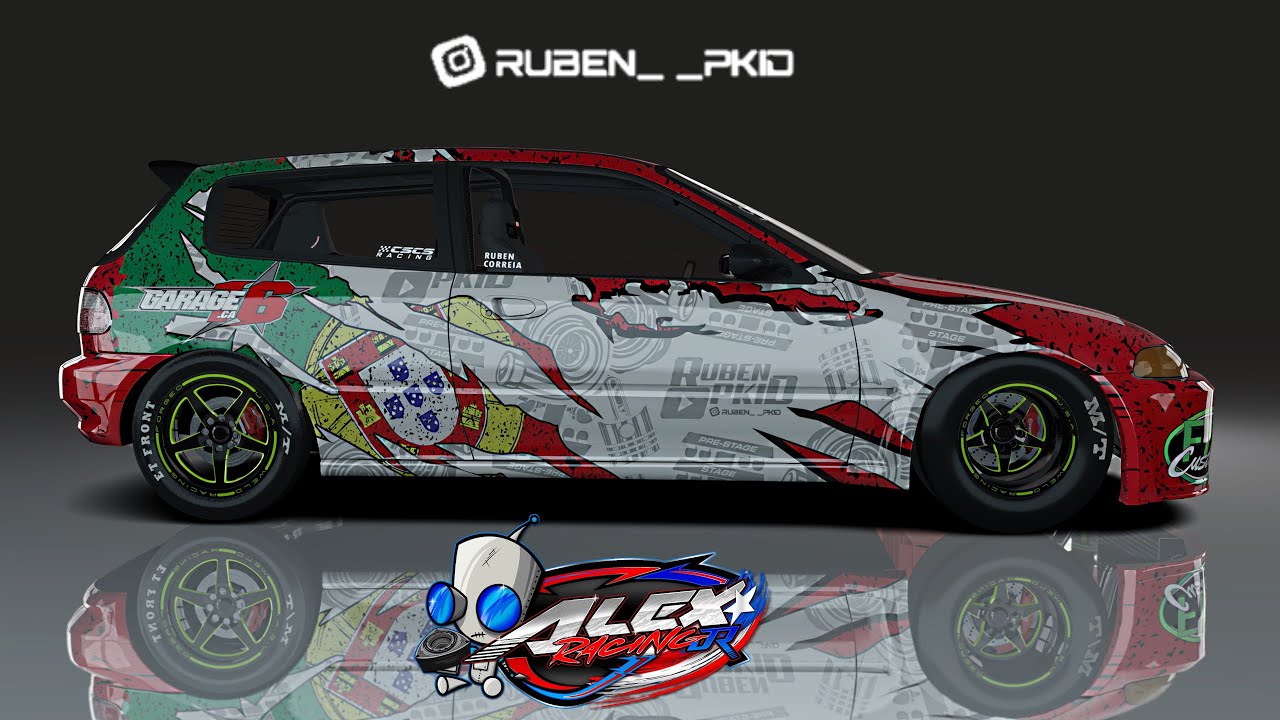 Honda civic eg turbo drag Assetto Corsa 7seconds free download link on description