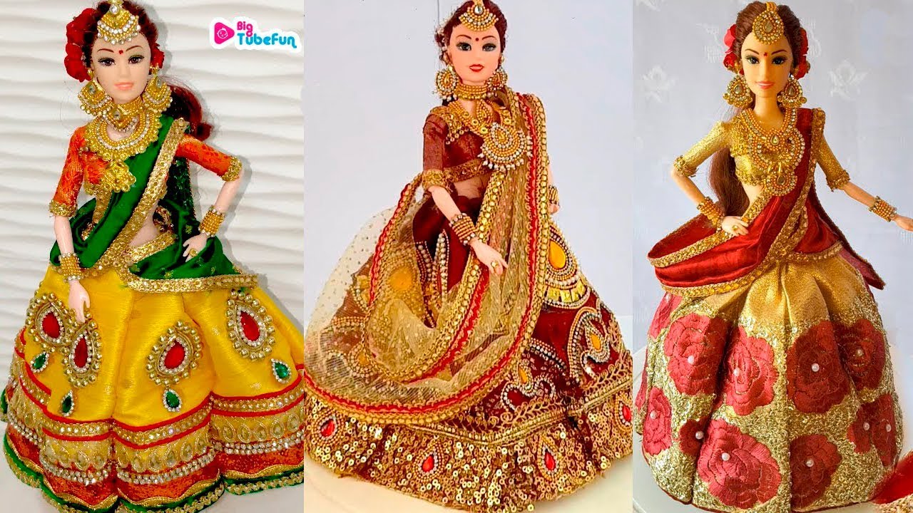 Barbie Salwar Suit Designs - Anarkali & Sharara Suit! Designer Barbie Dress, Gudiya Decoration