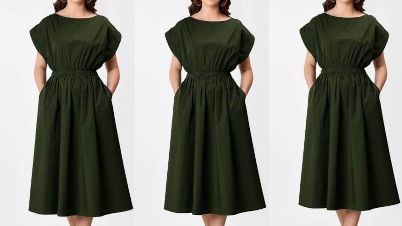 How To Make An Elastic Waist Dolman Sleeve Gown