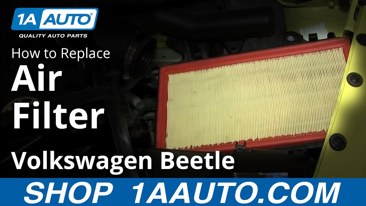Как заменить воздушный фильтр двигателя Volkswagen Beetle 98-10