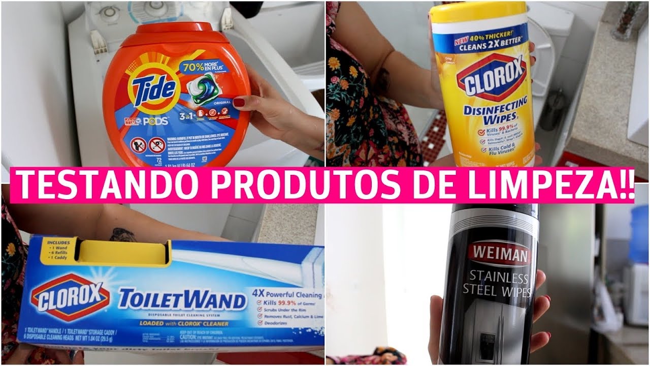 TESTEI PRODUTOS DE LIMPEZA DIFERENTES DOS EUA | SER&Aacute; QUE FUNCIONA MESMO?