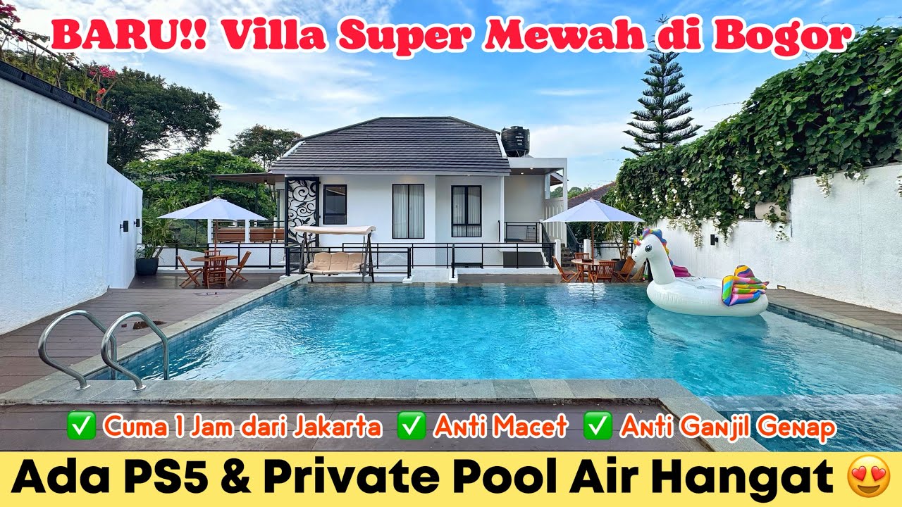 BARU ‼️ Villa Mewah Rasa Hotel ⭐️ 5, Ada PS5 & Private Pool Air Hangat || VILLA MICHIKO PANCAWATI