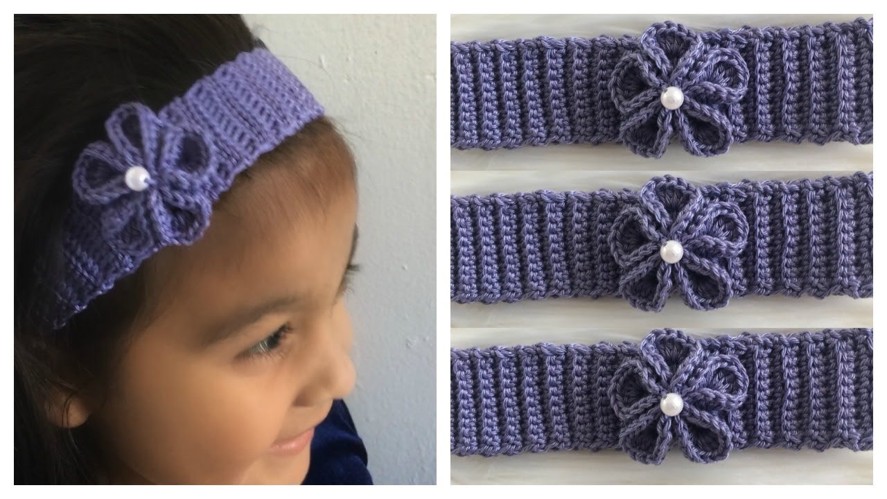 CROCHET: Diadema Tejida Para Niña y Todas las Edades💓