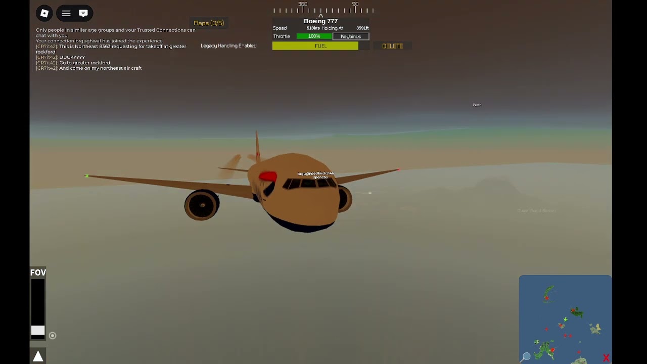 ptfs full flight, B777 300er to perth- Greater Rockford
