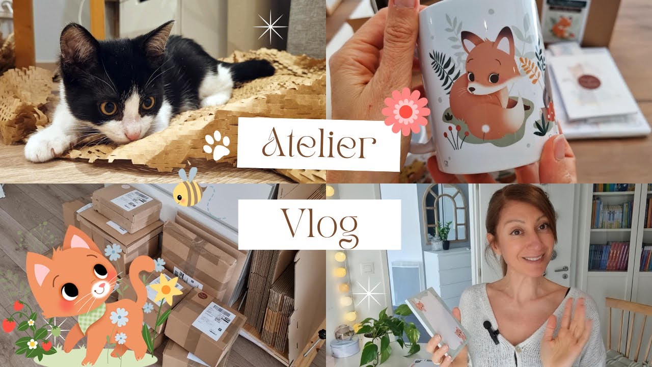 STUDIO VLOG ILLUSTRATRICE  N°13 🤍 Petit chaton 🐱, commandes et Imparfaits 🤍