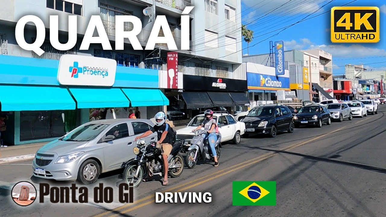 CIUDAD de QUARAI [BRASIL] #driving 4K hasta el PASO FRONTERIZO desde la BR-377 - RIO GRANDE DO SUL