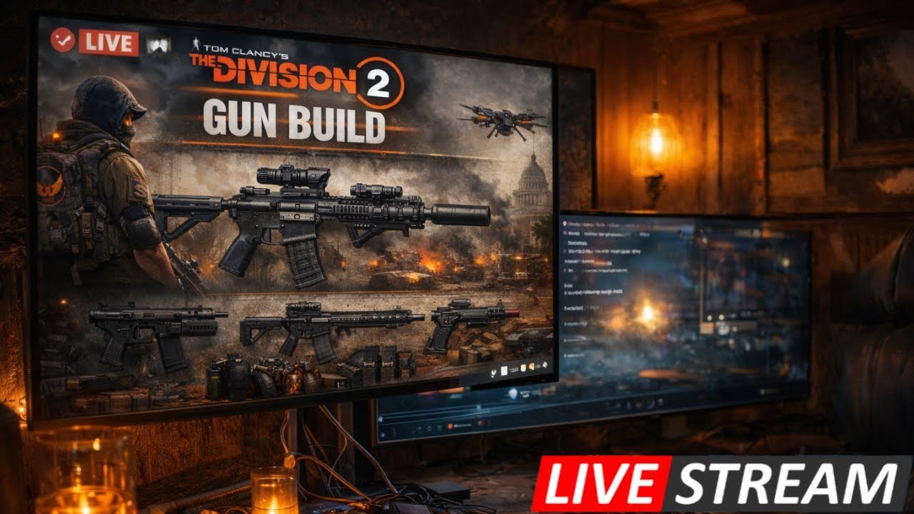 LIVE- the division 2 grind for a gun build /Gameplay