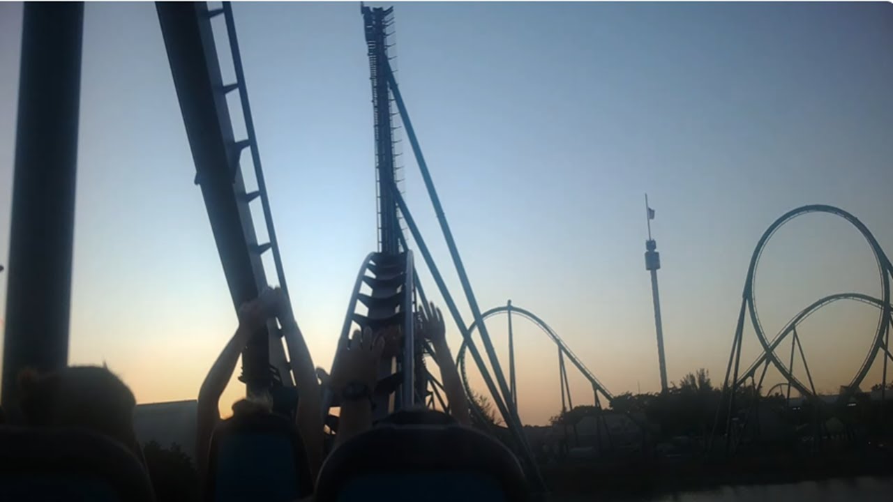 Mako - SeaWorld Orlando - Row 3 (Sunset Ride) (4K HD POV) - December 2024