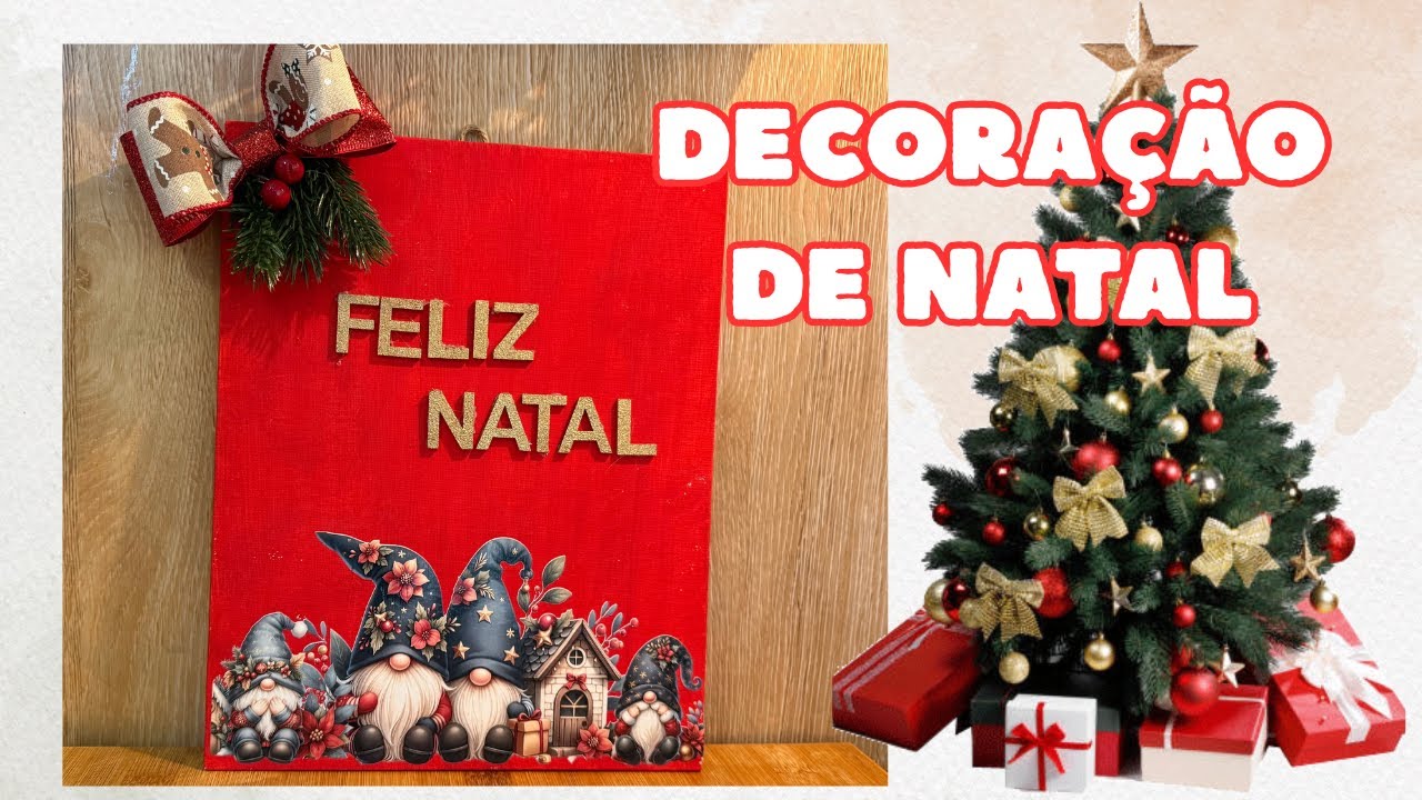 DECORAÇAO DE NATAL-  “Feliz Natal” passo a passo DIY