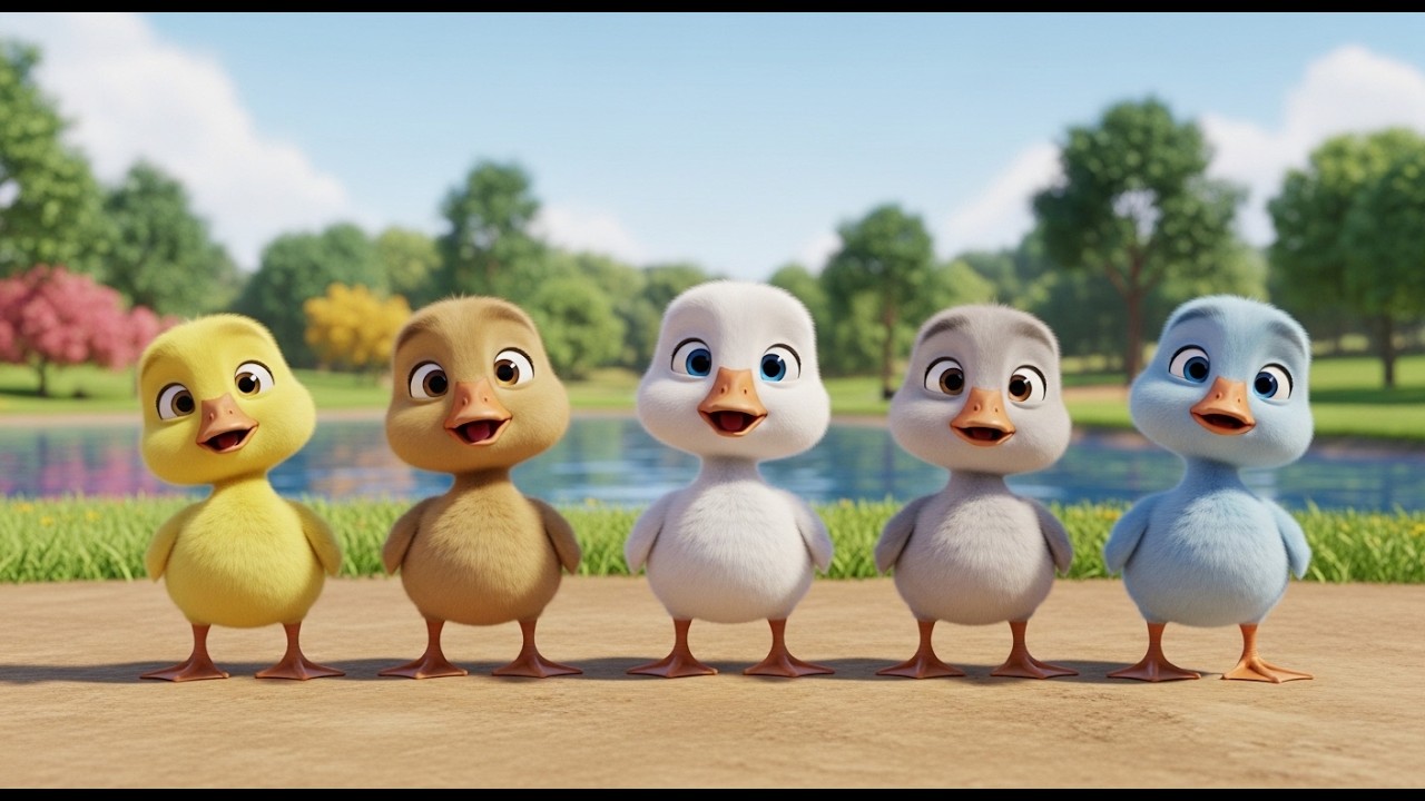 Five Little Goslings Go Honk Honk Honk | Bird Sounds & Counting Rhyme for Kids