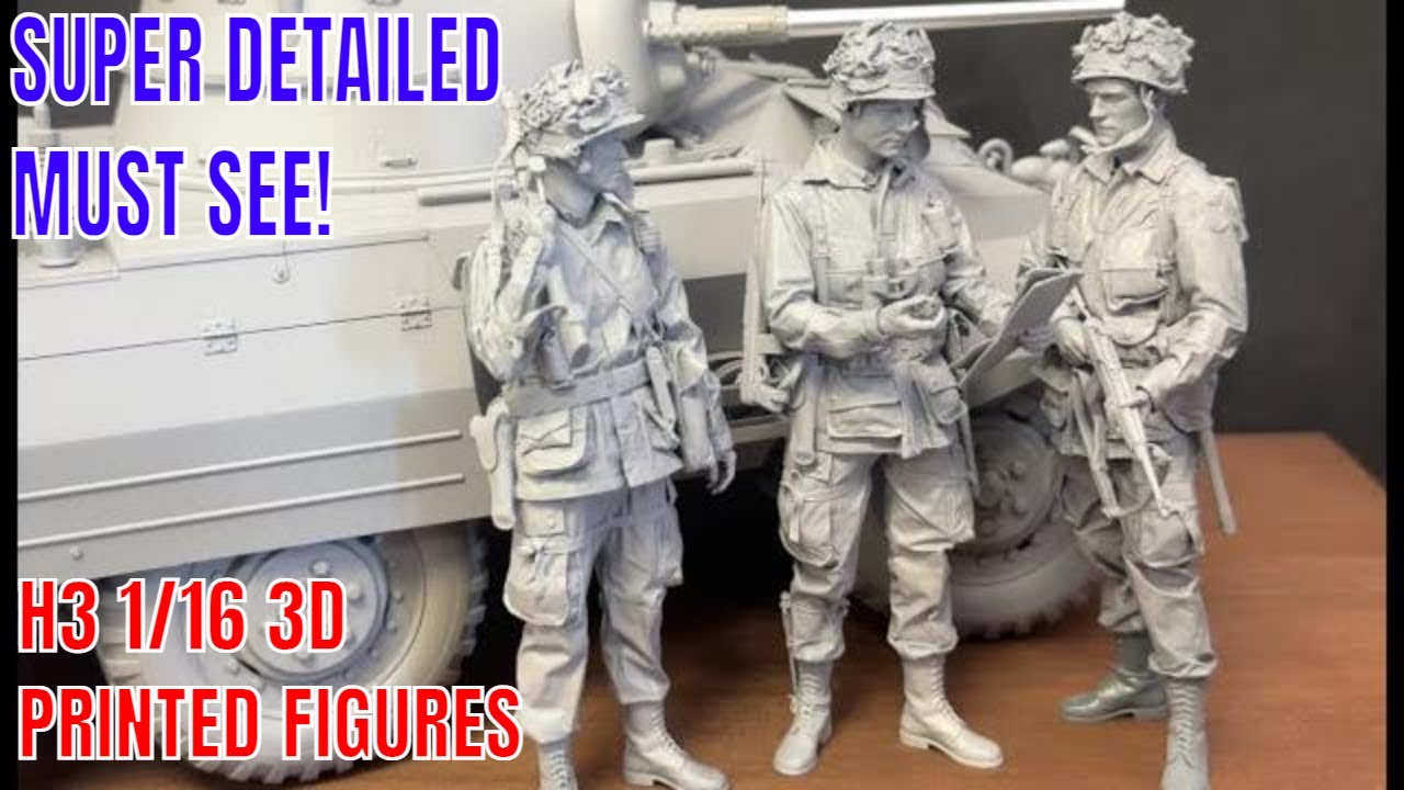 Stunning new 3d printed 1/16 figures from H3 ( WWII U.S. Paratroopers)