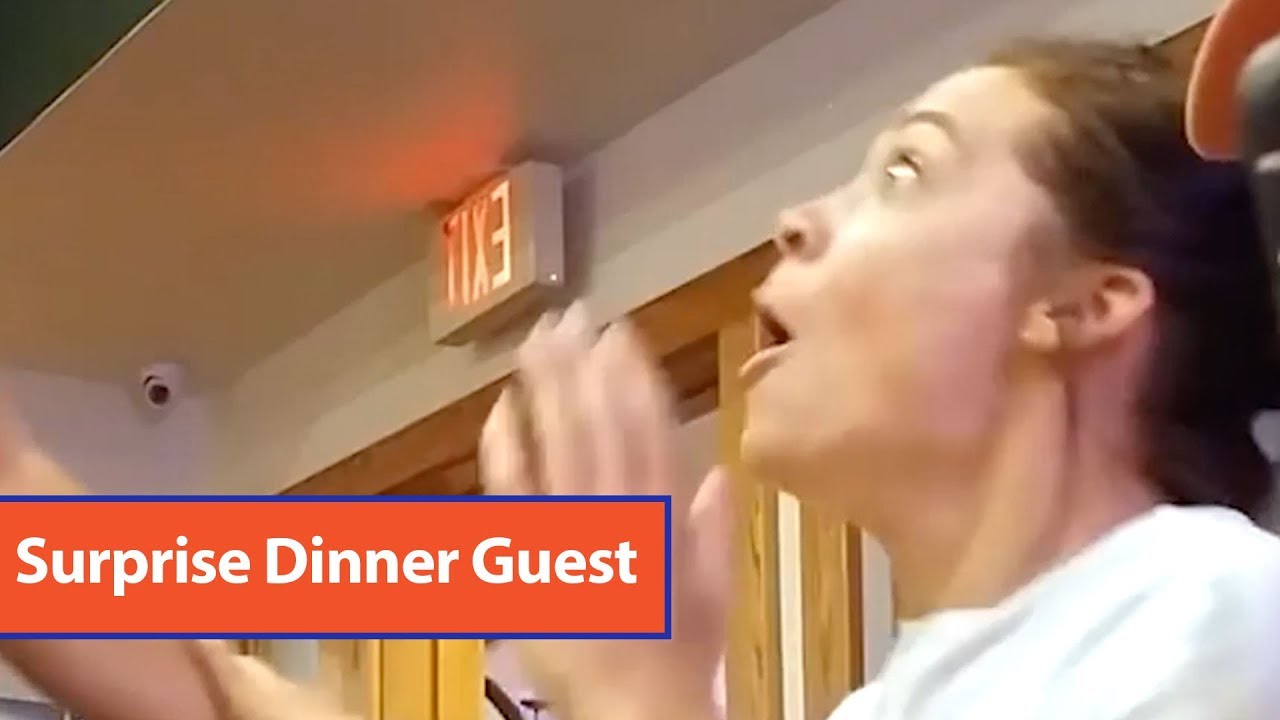 Marine Surprises Wife At Restaurant
