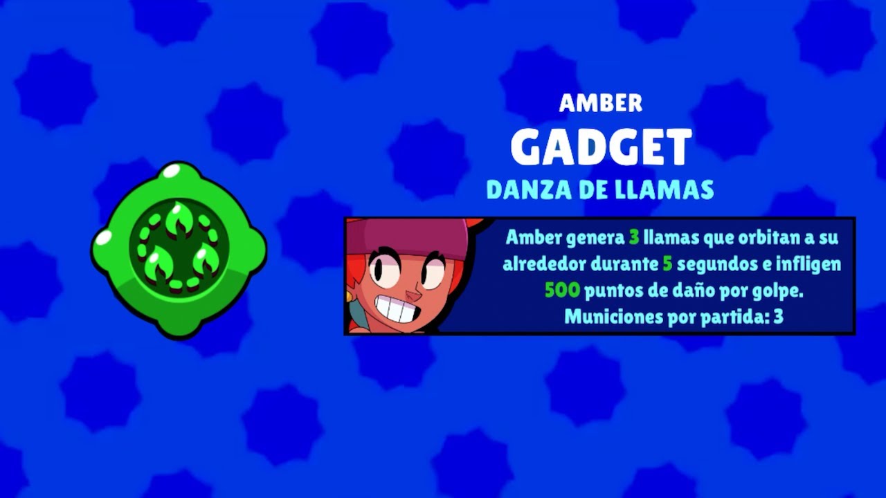 ⭐️BRAWL STARS⭐️ Amber ✨Gadget✨ Danza de Llamas
