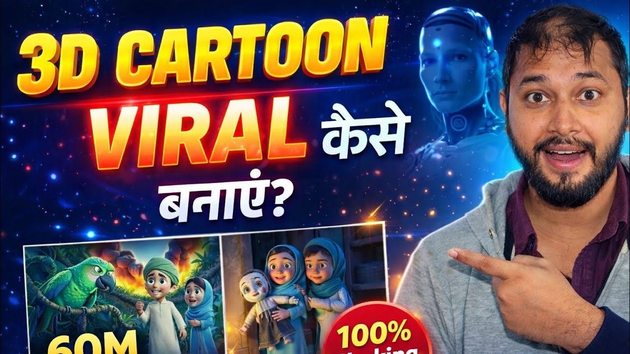 3D Cartoon Banana Aasan Hai 🔥 | Complete Long Cartoon Course Step By Step #ai 