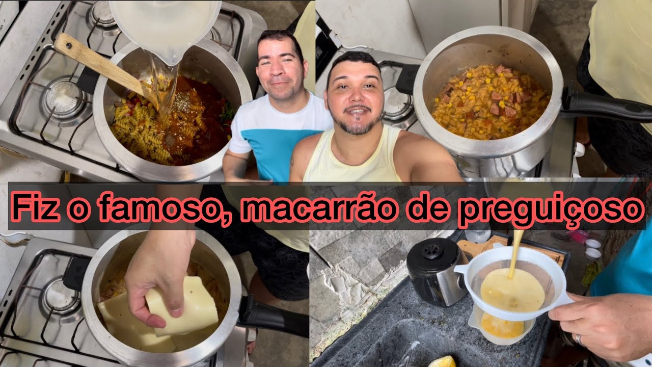 Fiz o famoso, macarrão de preguiçoso ￼