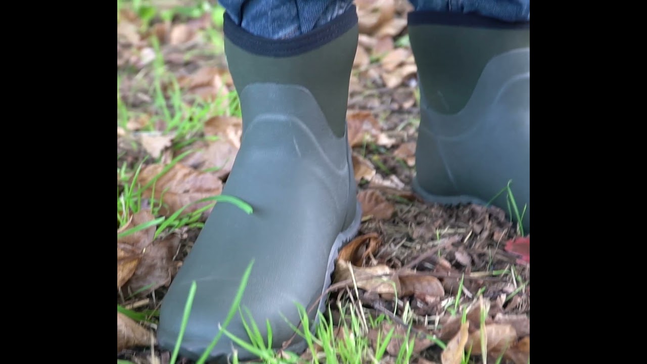 Mud Dogs RUTLAND SHORT Unisex Neoprene Wellington Boots Olive | Shuperb&trade;